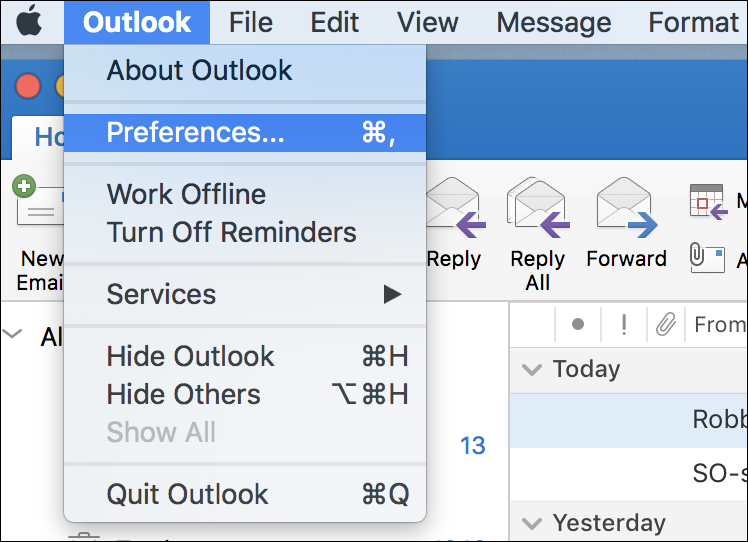 configure apple mail for office 365 on osx